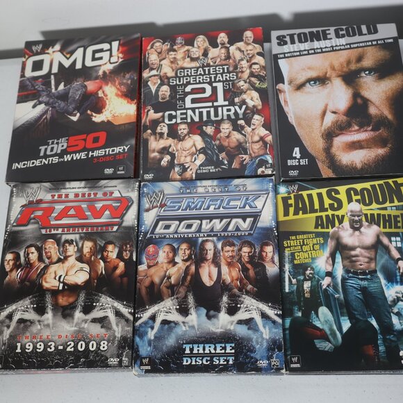 Lot of 9 WWE DVDs Raw, SmackDown, Stone Cold, OMG, History of WWE, Greatest Supe - Picture 2 of 5